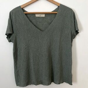 Sage v-neck knit Tshirt
